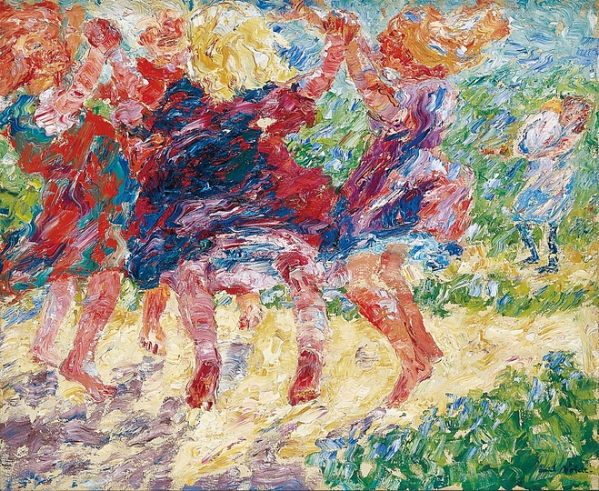 Emil Nolde: Wildly Dancing Children, 1909, Oil on canvas, 71.5 x 87 cm. Kunsthalle zu Kiel.