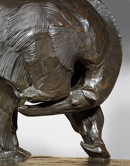 Rembrandt Bugatti: Rembrandt Bugatti, Giant Anteater (Le grand fourmilier), Detail, 1909, Bronze, 36 x 41 x 21,5 cm. Private Collection. Photo: private.