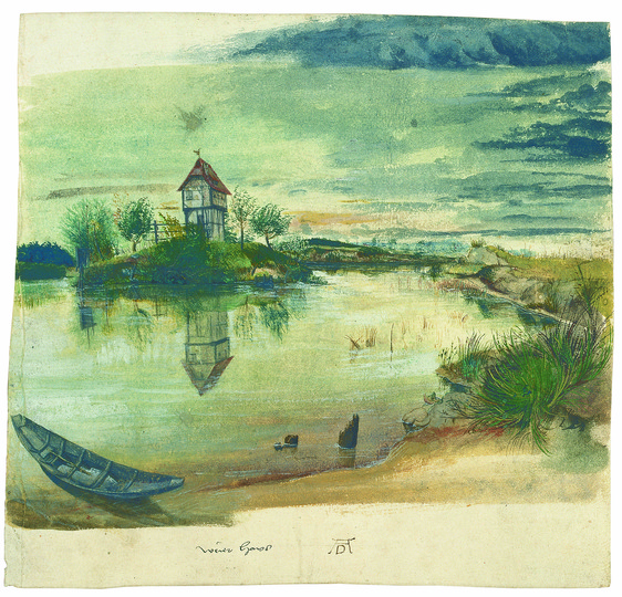 Dürer - Observer of Nature: A 'weierhaus' (Fisherman's House on a Pond), c. 1496, watercolour and bodycolour, 21.3 x 22.5 cm, The British Museum, London. Photograph: The British Museum, London