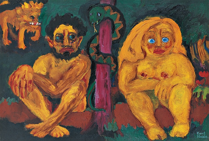 Emil Nolde: Paradise Lost, 1921, Oil on canvas, 86.5 x 100.5 cm. Nolde Stiftung Seebüll.