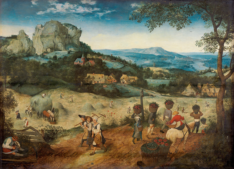 Pieter Bruegel: Pieter Bruegel the Elder (c. 1525/30 Breugel or Antwerp? – 1569 Brussels)
The Haymaking
1565, oak panel, 114 × 158 cm
Prague, The Lobkowicz Collections, Lobkowicz Palace, Prague Castle
© The Lobkowicz Collections
