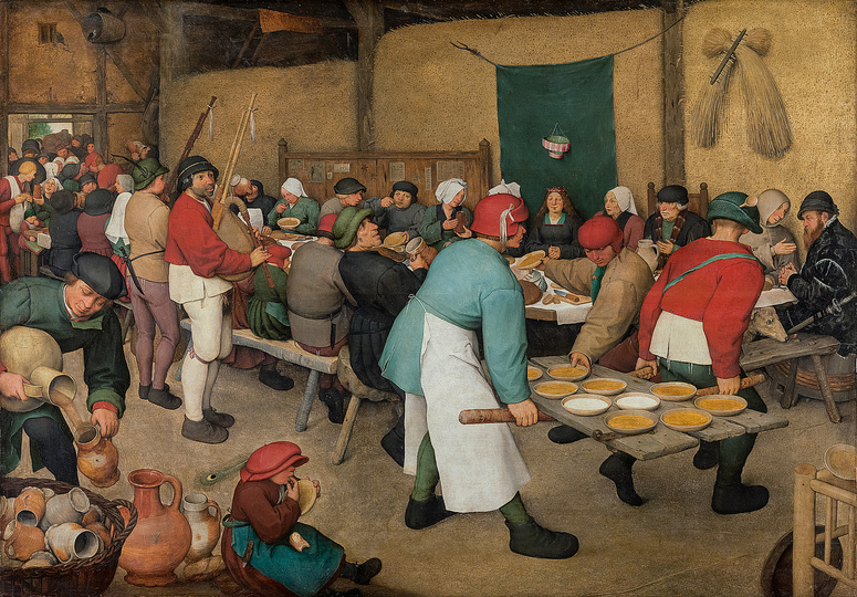 Pieter Bruegel: Pieter Bruegel the Elder (c. 1525/30 Breugel or Antwerp? – 1569 Brussels)
The Peasant Wedding
c. 1567, oak, 114 x 164 cm
Kunsthistorisches Museum Vienna, Picture Gallery
© KHM-Museumsverband
