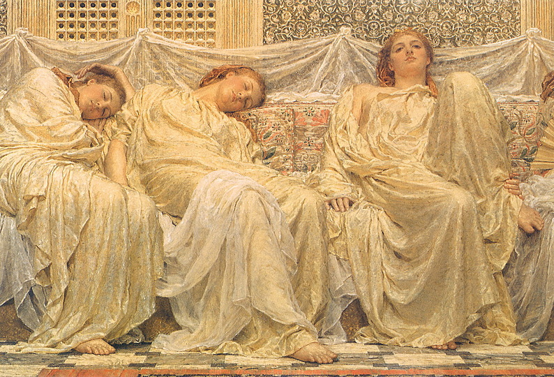 Preraphaelites: Albert Joseph Moore, ‘Dreamers’ 1882