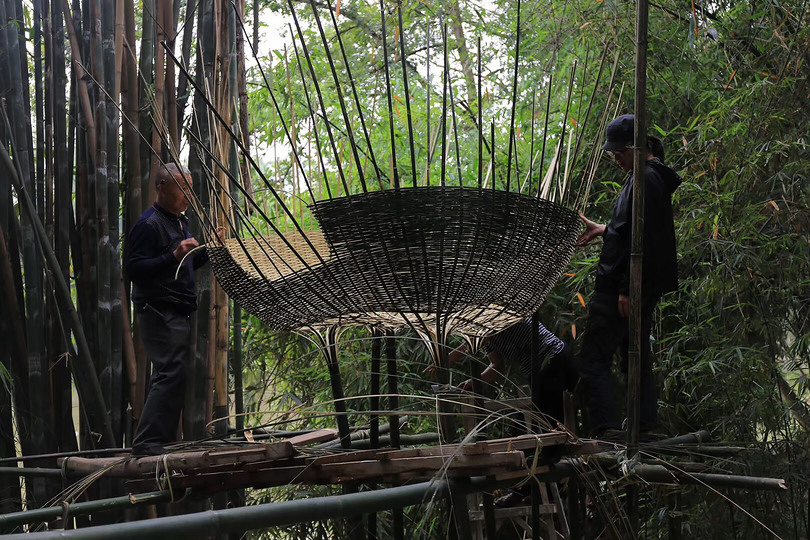 NONGZAO·THE NEST -- Fieldwork On Qingshen Bamboo Weaving Of Sichuan Province, China: Working on site