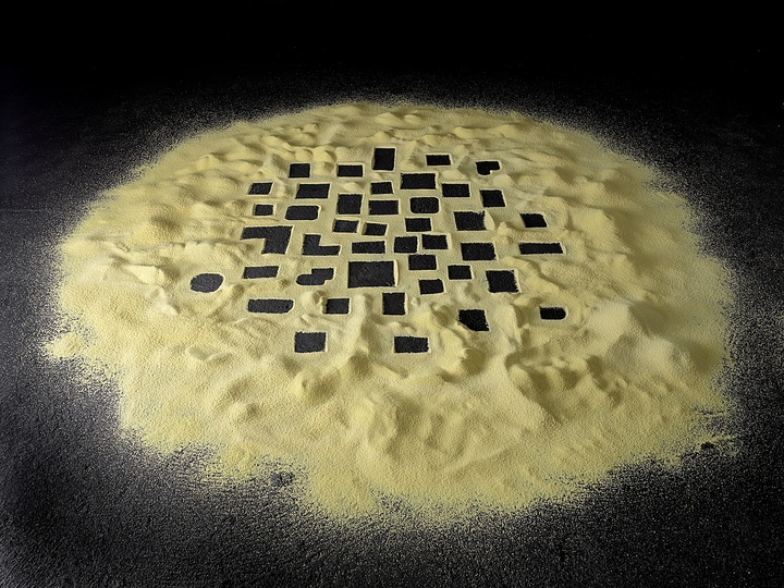 Art Dubai 2013: Untitled (Couscous) by Kader Attia at Galleria Continua.