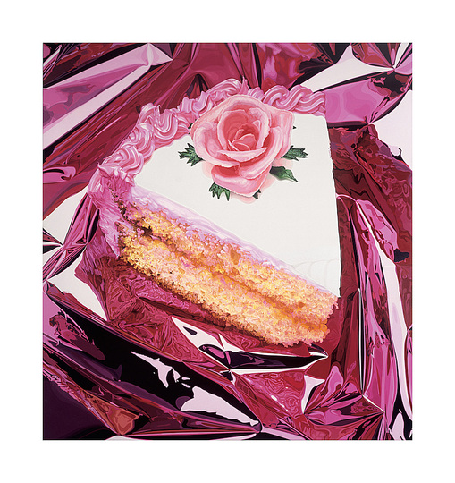 Jeff Koons at the Whitney: Cake, 1995-97,oil on canvas, 318.5 x 295.6 cm. Private collection.