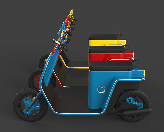 Hybrid urban scooter: 