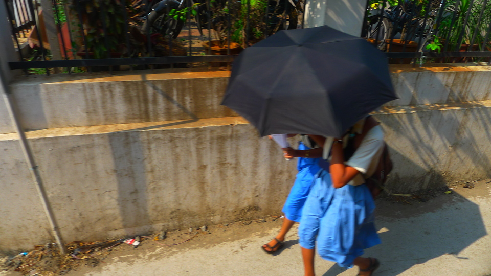 The evening in India: 