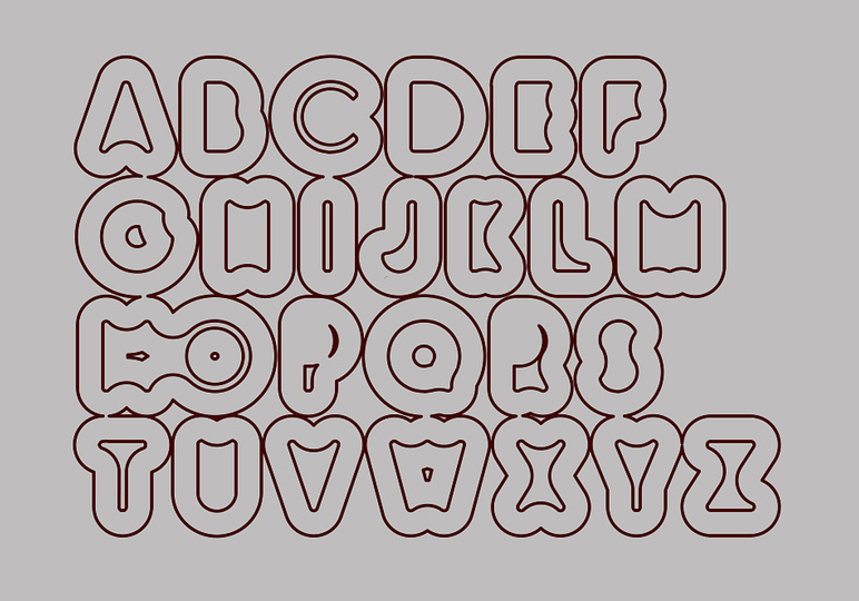 Cellular Letters: outline variations