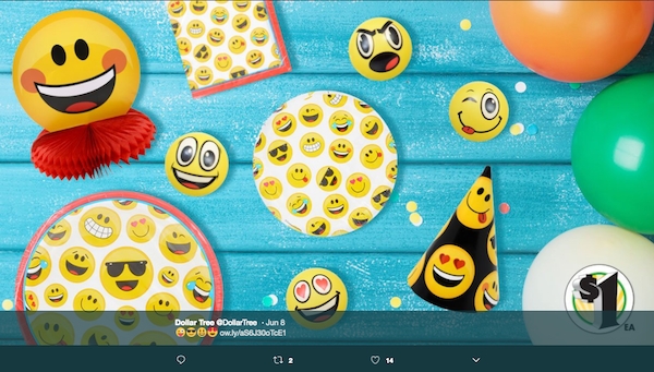 The Dollar Store Trend: Dollar Tree utilizes emotional marketing targeted at Millennials and Generation Z consumers. Courtesy: Dollar Tree-Twitter.

